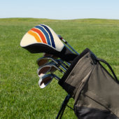 Farbenfrohe Streifen 70er 80er Retro Racing Streif Golf Headcover (In SItu)