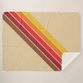 Farbenfrohe Streifen 70er 80er Retro Racing Streif Sherpadecke (Vorderseite (Horizontal))