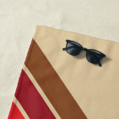 Farbenfrohe Streifen 70er 80er Retro Racing Streif Strandtuch (Beispiel)