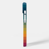 Farbenfrohe Streifen 70er 80er Retro Regenbogenstr Case-Mate iPhone Hülle (Rückseite / Links)