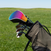Farbenfrohe Streifen 70er 80er Retro Regenbogenstr Golf Headcover (In SItu)