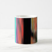 Farbenfrohe Streifen 717 Abstrakt Art Kaffeetasse (Mittel)
