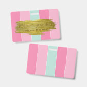 Farbenfrohe Streifen - Abzeichen Ausweis (Vorder- & Rückseite)