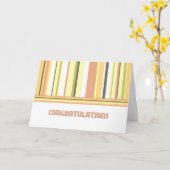 Farbenfrohe Streifen Anniversary Card des Mitarbei Karte (Gelbe Blume)