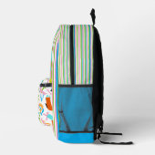 Farbenfrohe Streifen Bedruckter Rucksack (Rechts)