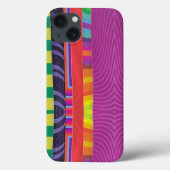 farbenfrohe Streifen Case-Mate iPhone Hülle (Rückseite)