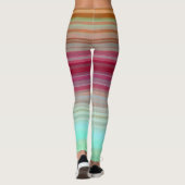 Farbenfrohe Streifen Farbmuster Leggings (Rückseite)