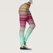 Farbenfrohe Streifen Farbmuster Leggings (Rechts)
