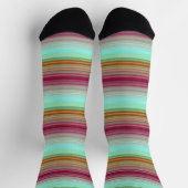 Farbenfrohe Streifen Farbmuster Socken (Oben)