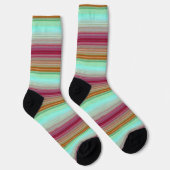 Farbenfrohe Streifen Farbmuster Socken (Rechts)