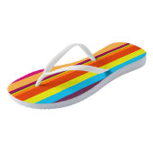 Farbenfrohe Streifen Flip Flops Badesandalen (Schrägansicht)