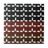 Farbenfrohe Streifen Geometrisches Muster Fliese (Vorderseite)