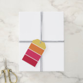 Farbenfrohe Streifen - Geschenk-Tag Geschenkanhänger (Mit Garn)