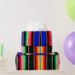 Farbenfrohe Streifen Geschenkpapier