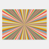 Farbenfrohe Streifen Geschenkpapier Set (Vorderseite 3)