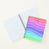 Farbenfrohe Streifen glänzen Notizblock (Innenseite)