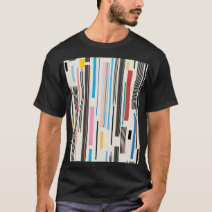 Farbenfrohe Streifen: Grafische Pattern-Mischung T-Shirt