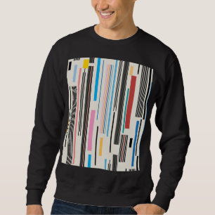 Farbenfrohe Streifen: Grafisches Pattern-Mix Sweatshirt