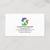 Farbenfrohe Streifen Handyman-Tools zum Umgestalte Visitenkarte (Rückseite)