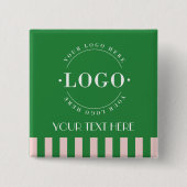 Farbenfrohe Streifen Ihr Firmenlogo Stylisch, kund Button (Vorderseite)