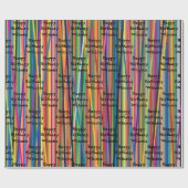 Farbenfrohe Streifen Jeden Anlaß Geschenk Geschenkpapier (Flach)