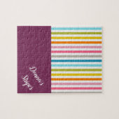 Farbenfrohe Streifen Jigsaw Puzzle Daisy (Horizontal)