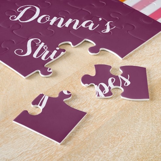 Farbenfrohe Streifen Jigsaw Puzzle Daisy (Seite)