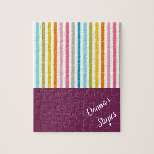 Farbenfrohe Streifen Jigsaw Puzzle Daisy (Vertikal)