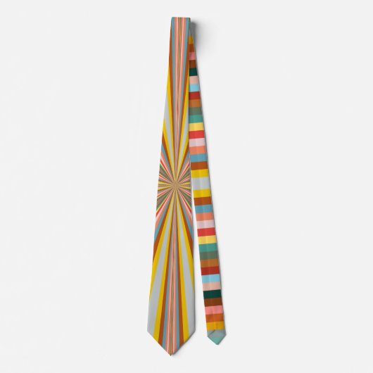 Farbenfrohe Streifen Krawatte (Vorderseite)