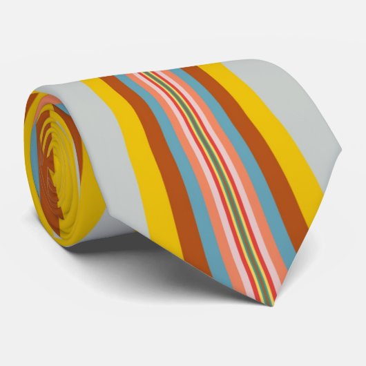 Farbenfrohe Streifen Krawatte (Gerollt)