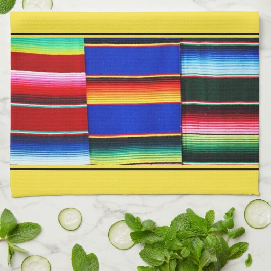 Farbenfrohe Streifen Küchentuch (Gefaltet)