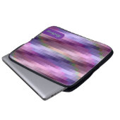 Farbenfrohe Streifen Laptopschutzhülle (Vorne Knopf)