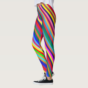Farbenfrohe Streifen-Leggings Leggings
