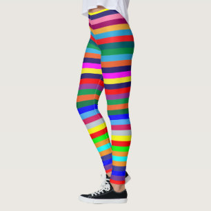 Farbenfrohe Streifen-Leggings Leggings