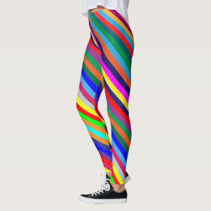 Farbenfrohe Streifen-Leggings Leggings
