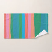Farbenfrohe Streifen Linien Abstraktes Muster Badhandtuch Set (Handtuch)