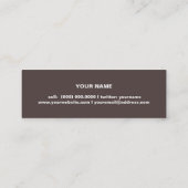 Farbenfrohe Streifen Mini-Visitenkarte Mini Visitenkarte (Rückseite)