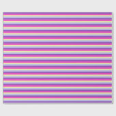Farbenfrohe Streifen mit Monogramm-Schriftzug Geschenkpapier (Flach)