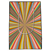 Farbenfrohe Streifen Mittlere Geschenktüte (Rückseite)