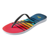Farbenfrohe Streifen Muster Flip Flops Badesandalen (Schrägansicht)