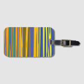 Farbenfrohe Streifen Muster Gepäckanhänger (Vorderseite (Horizontal))
