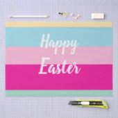 Farbenfrohe Streifen Muster glückliche Osterflachk Seidenpapier (Handwerk)