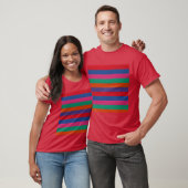 Farbenfrohe Streifen Muster T-Shirt (Unisex)