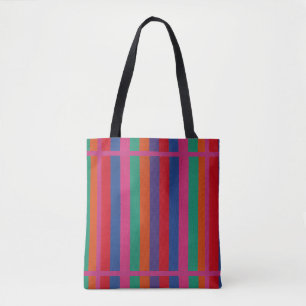Farbenfrohe Streifen Muster Tasche