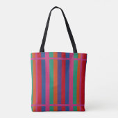 Farbenfrohe Streifen Muster Tasche (Rückseite)