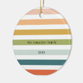 Farbenfrohe Streifen nach Kundenwunsch Foto Keramik Ornament (Links)