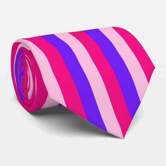 Farbenfrohe Streifen Necktie Krawatte (Gerollt)