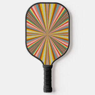 Farbenfrohe Streifen Pickleball Schläger