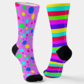 Farbenfrohe Streifen Polka Dot Socken (Gewinkelt)