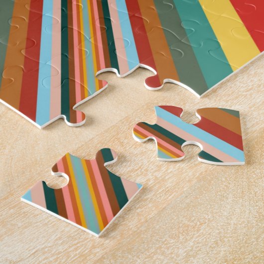 Farbenfrohe Streifen Puzzle (Seite)